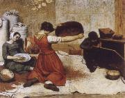 Gustave Courbet The Wheat Sifters painting